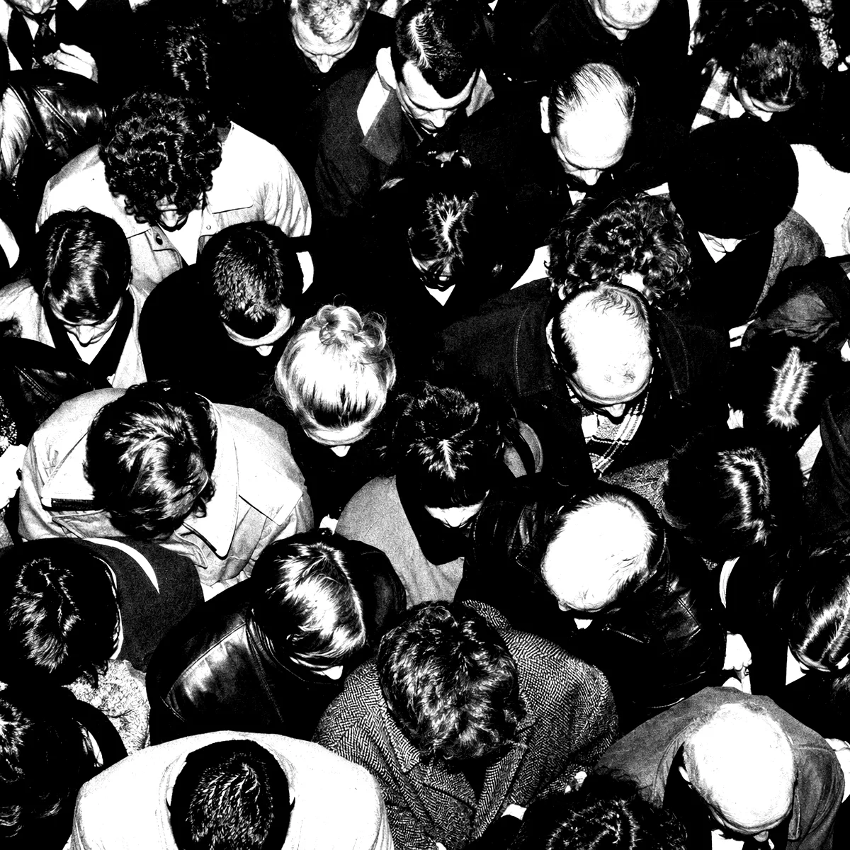 A crowd seen from above